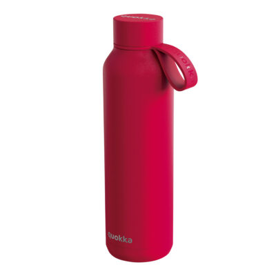 QUOKKA fľaša 630 ml – STRAP CHERRY RED